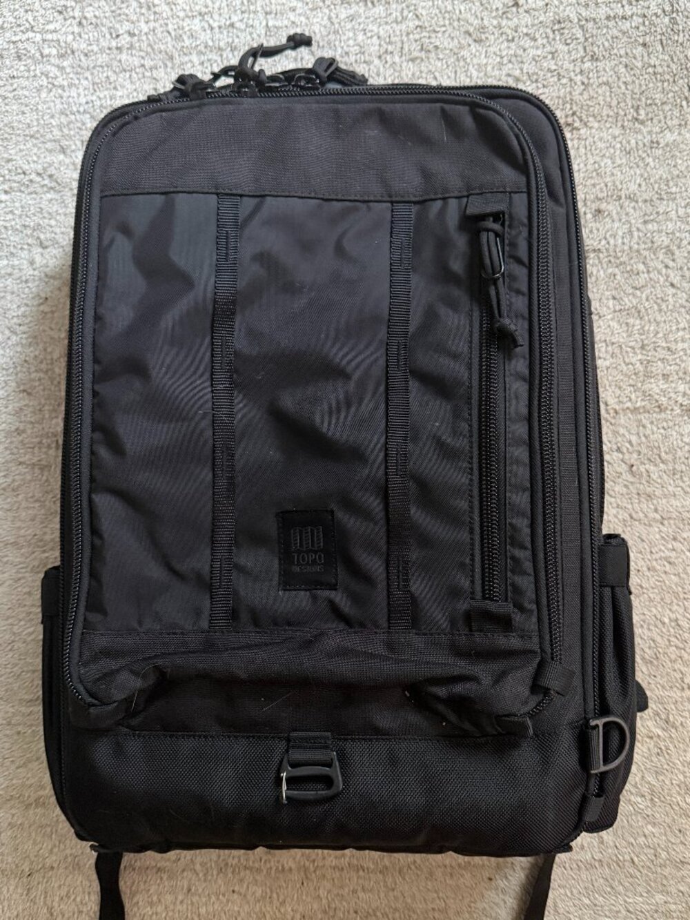 TOPO Designs Global Travel Bag 30L Black with Black Trim